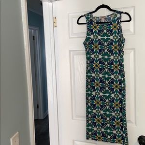 Form-fitting Patterned Stretch Dress